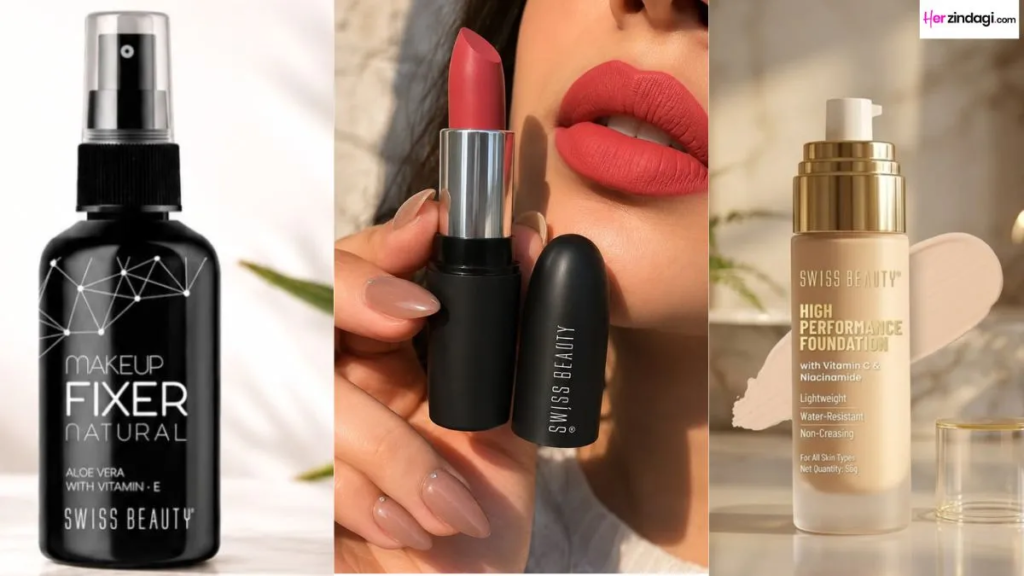 Beauty tools for skincare, haircare, and makeup, including facial rollers, makeup brushes, sponges, hair dryers, and styling tools.
