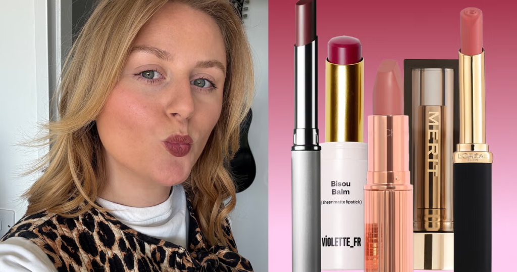 Natural everyday makeup look featuring glowing skin, soft blush, defined brows, and subtle lip colour.